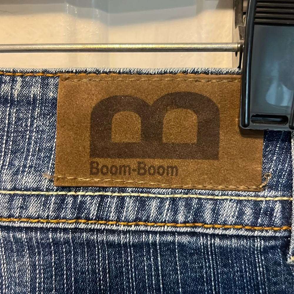 🔴 CLEARANCE🔖 BOOM BOOM 👖 VTG SEQUIN EMBELLISHED FLARE JEANS Women’s Juniors 9 - Picture 5 of 7